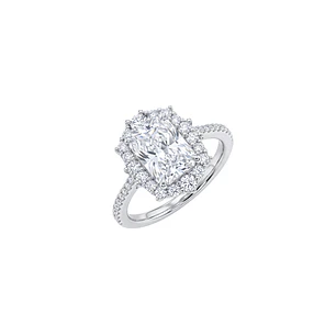 Anillo de Plata Esterlina 925 Baguette Enmarcado Circón