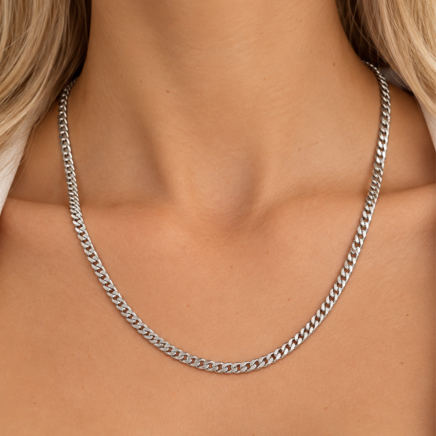 Cadena de Plata Esterlina 925 Groumet 4cm Ancha 4