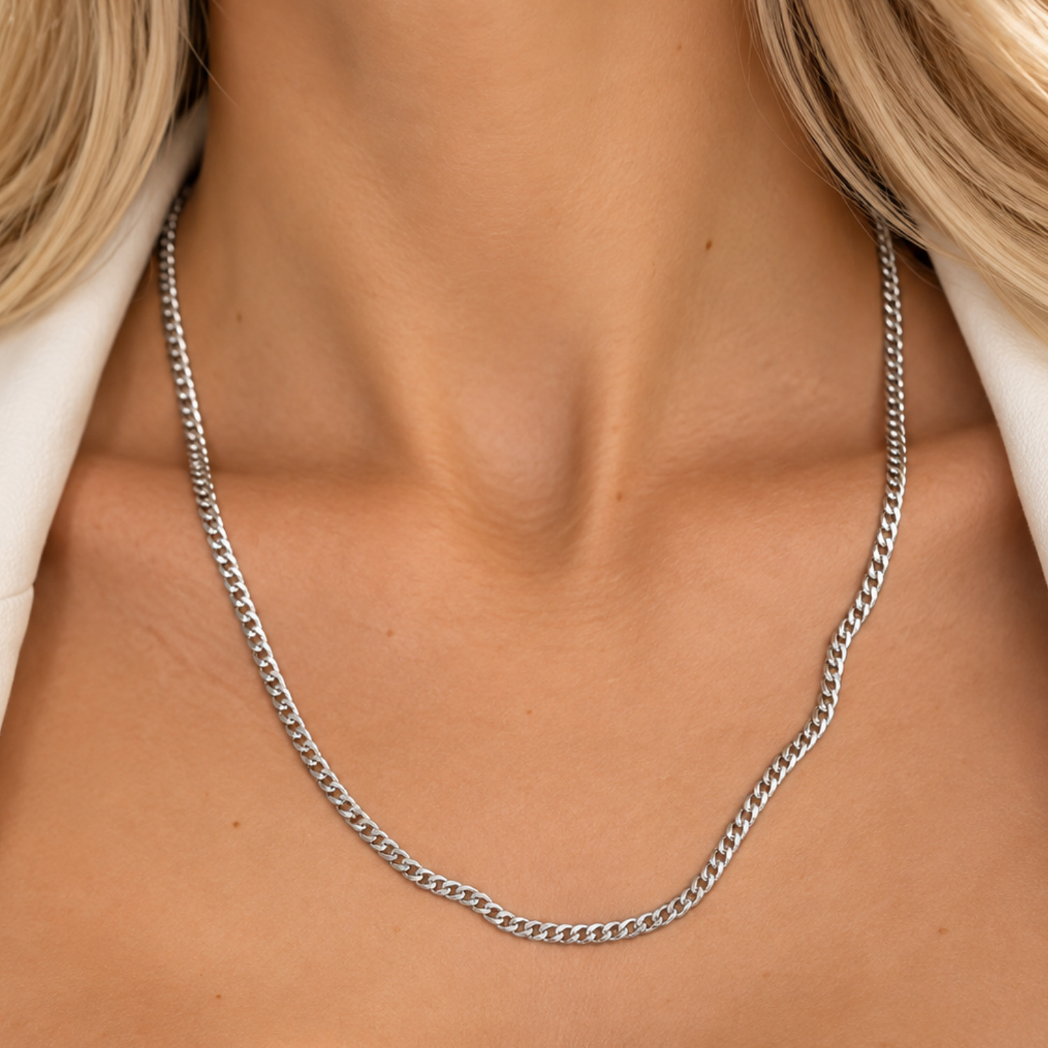Cadena de Plata Esterlina 925 Groumet 3cm Ancha 4