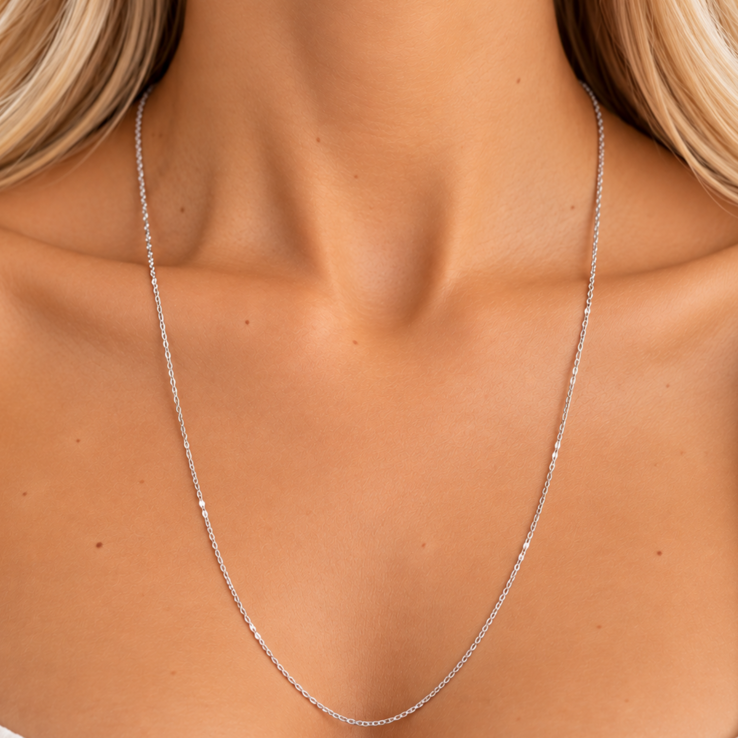 Cadena de Plata Esterlina 925 Limada Larga 4