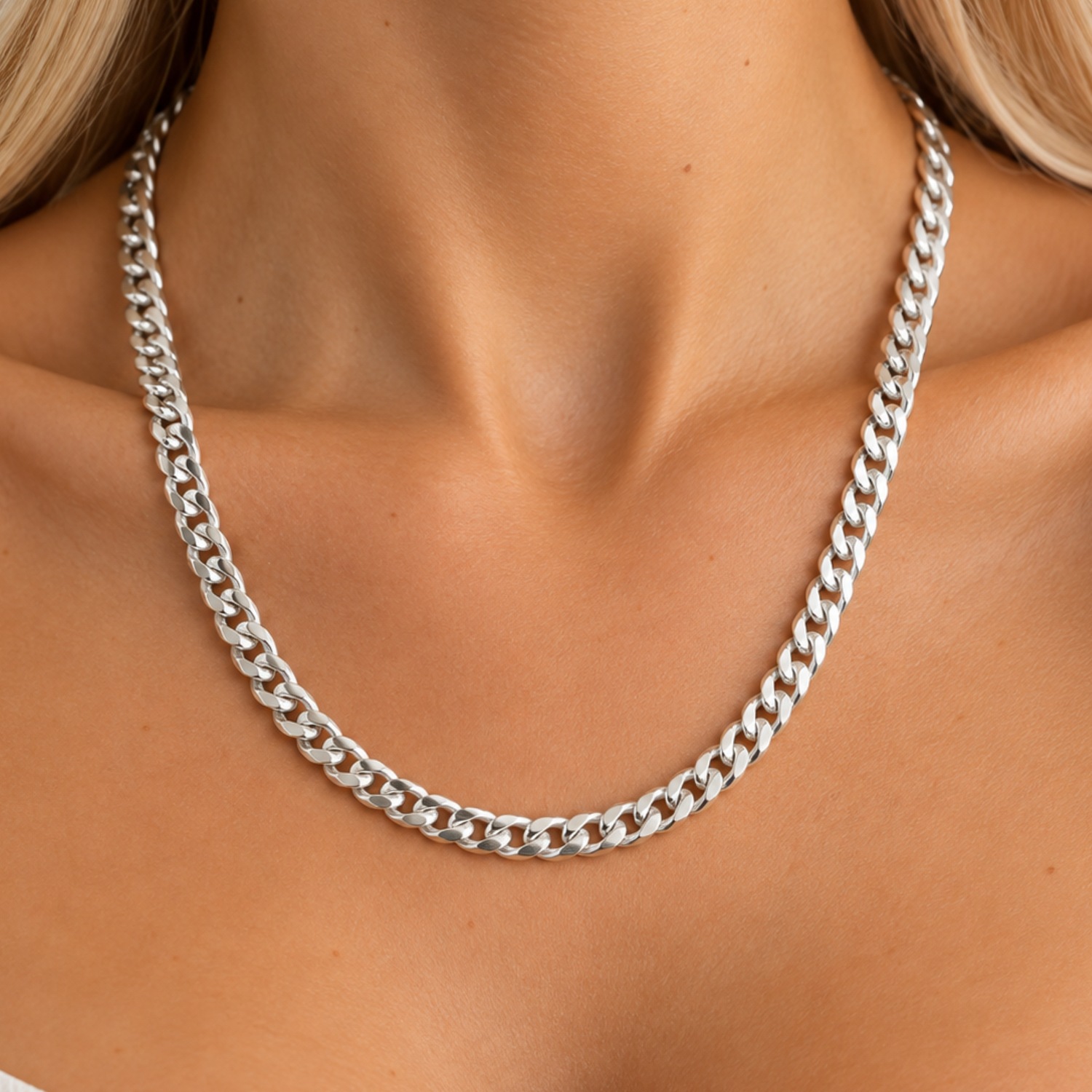 Cadena de Plata Esterlina 925 Cartier 6MM Ancho 4