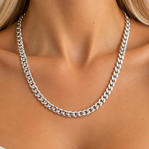 Cadena de Plata Esterlina 925 Cartier 6MM Ancho
