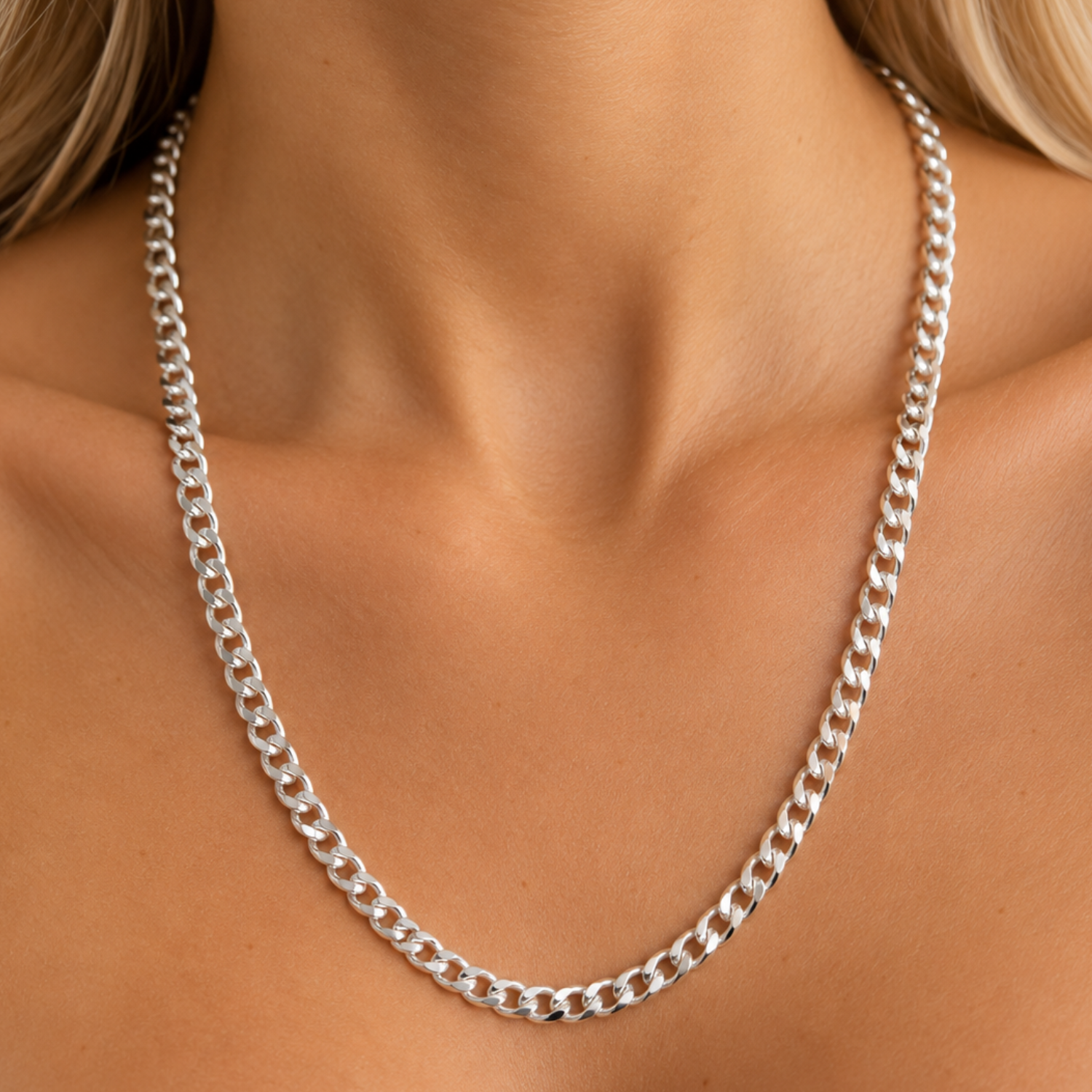 Cadena de Plata Esterlina 925 Cartier 5MM Ancho 4
