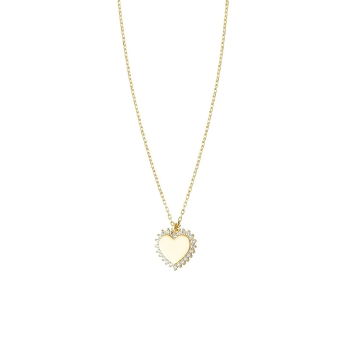 Collar   Oro 18kt  Corazon Circon 2