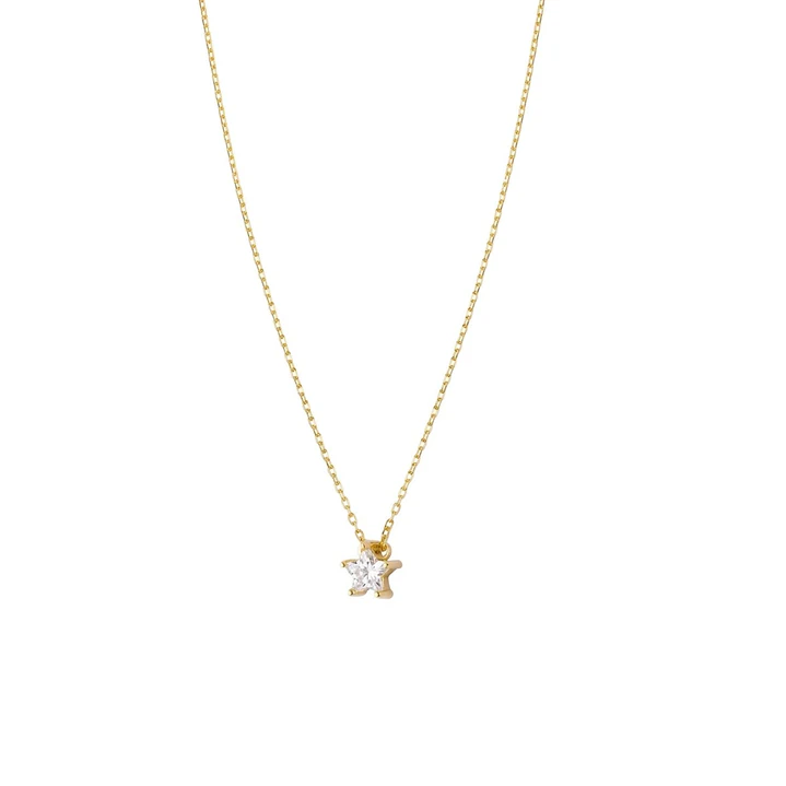 Collar  Oro 18kt Estrella Circon 3