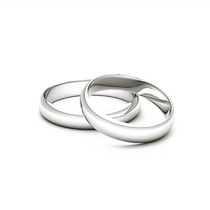 Par de Argollas de Oro 18kt Modelo Ingles Media Caña de 3,5mm Oro Blanco
