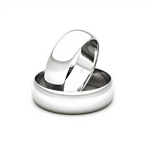 Par de Argollas de Platino 950 Modelo Ingles de 3,0mm Platino