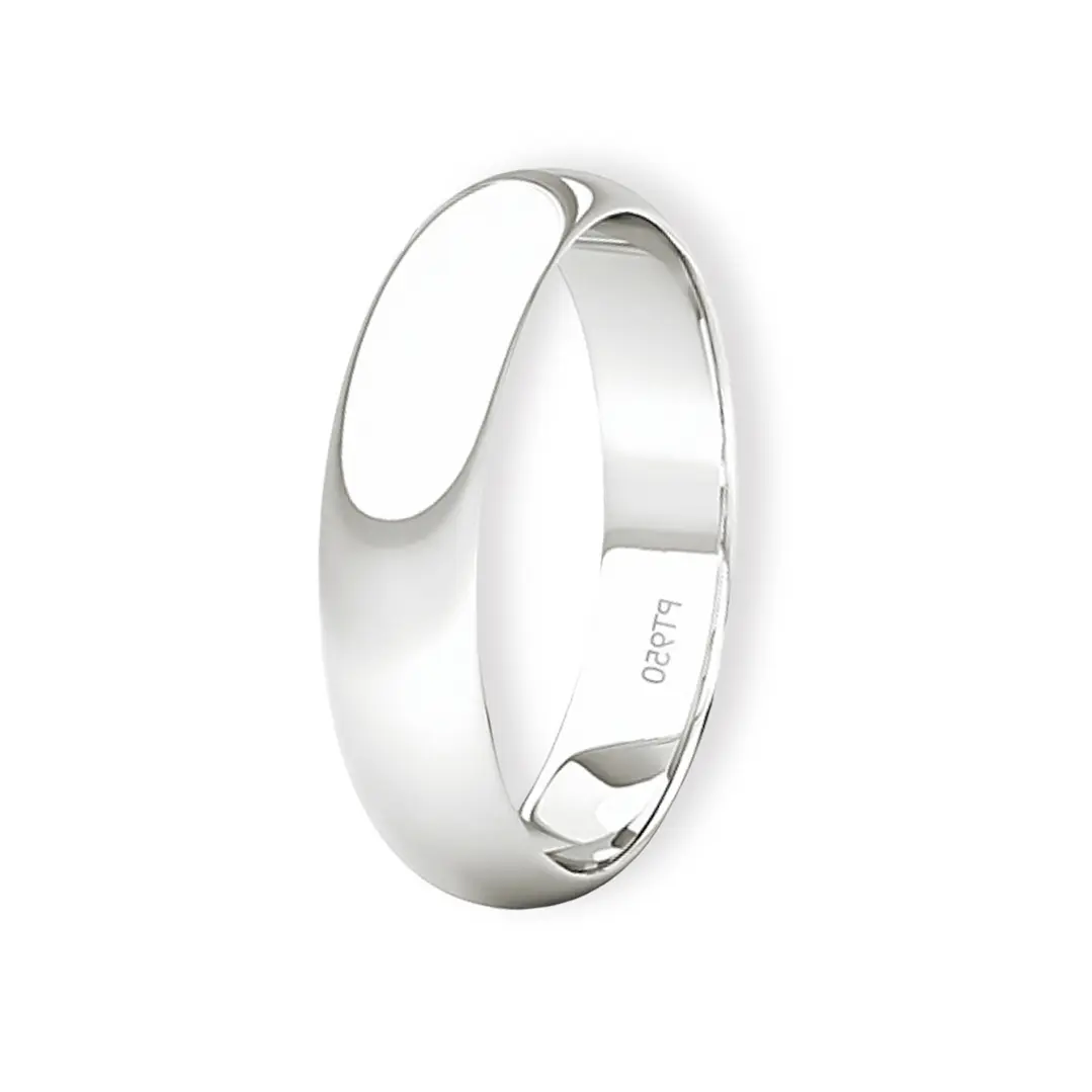Argolla Matrimonio de Platino Inglés Venecia de 3,5mm 1