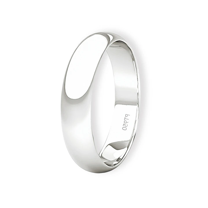 Argolla Matrimonio de Platino Inglés Venecia de 3,5mm 1