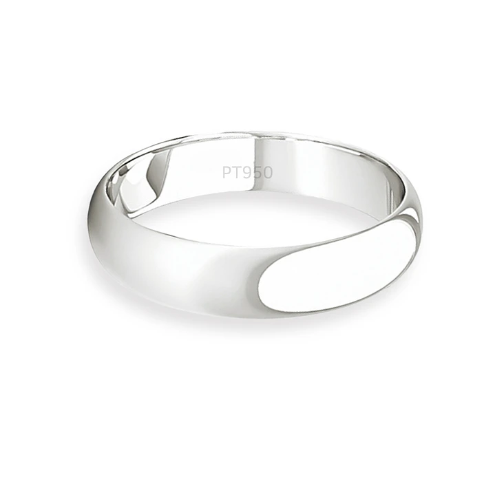 Argolla Matrimonio de Platino Inglés Venecia de 3,5mm 2