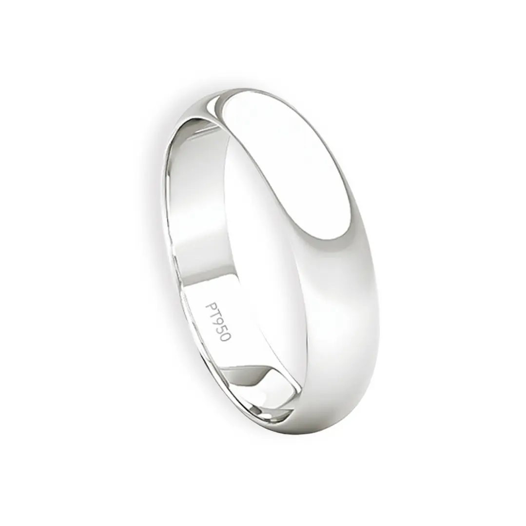 Argolla Matrimonio de Platino Inglés Venecia de 3,5mm 3
