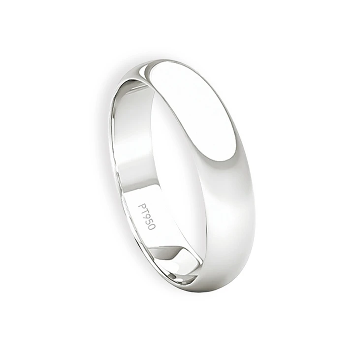 Argolla Matrimonio de Platino Inglés Venecia de 3,5mm 3