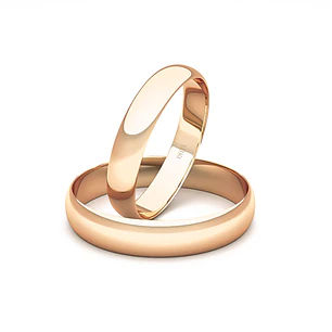Par de Argollas de Oro 18kt Modelo Ingles de 3,5mm  Oro Miel