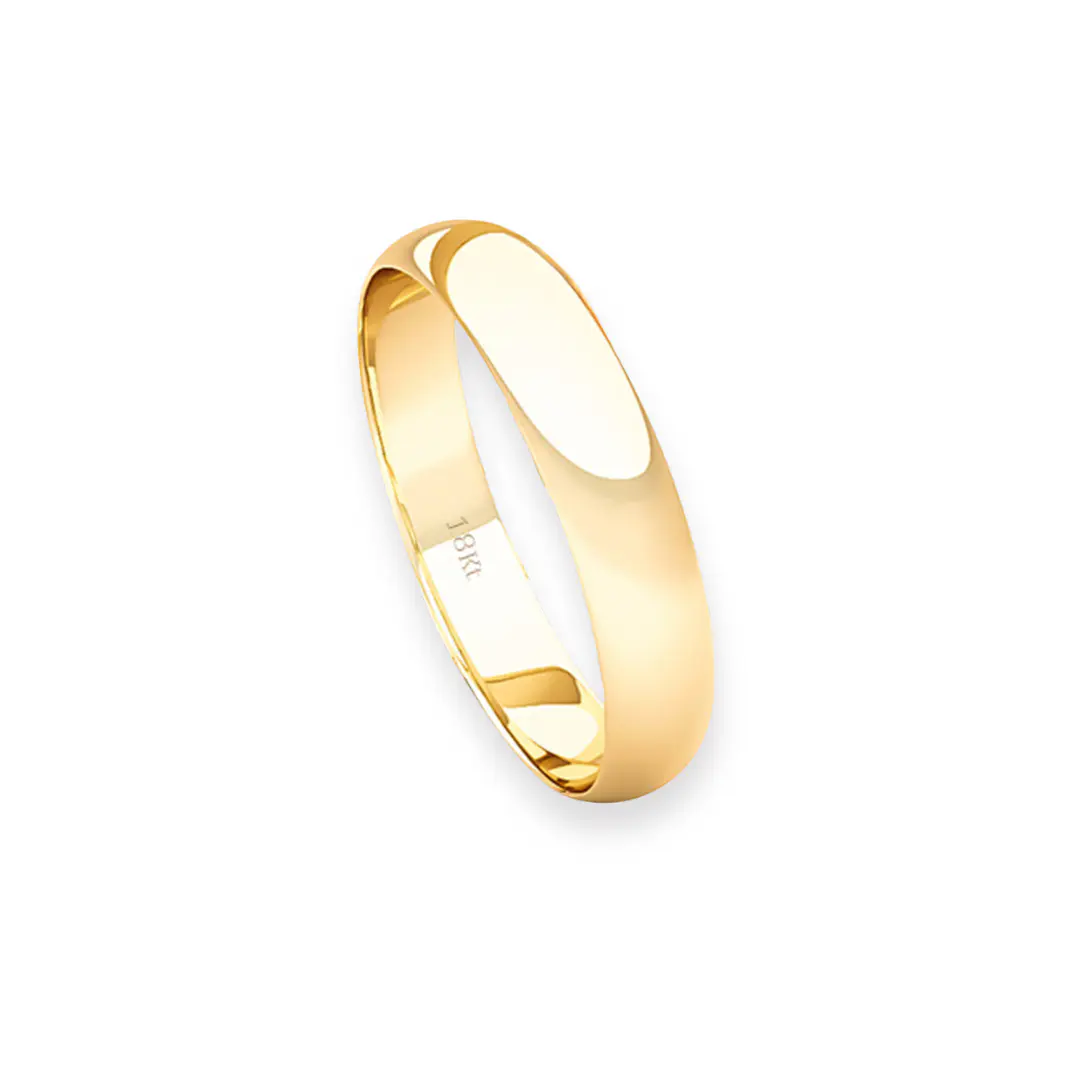 Argolla Matrimonio de Oro Amarillo 18kt Inglés Rodas de 3,5m 3
