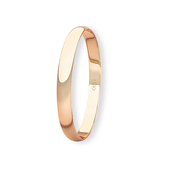 Argolla Matrimonio Ilusión de Oro Miel 18kt Inglés Verona de 1