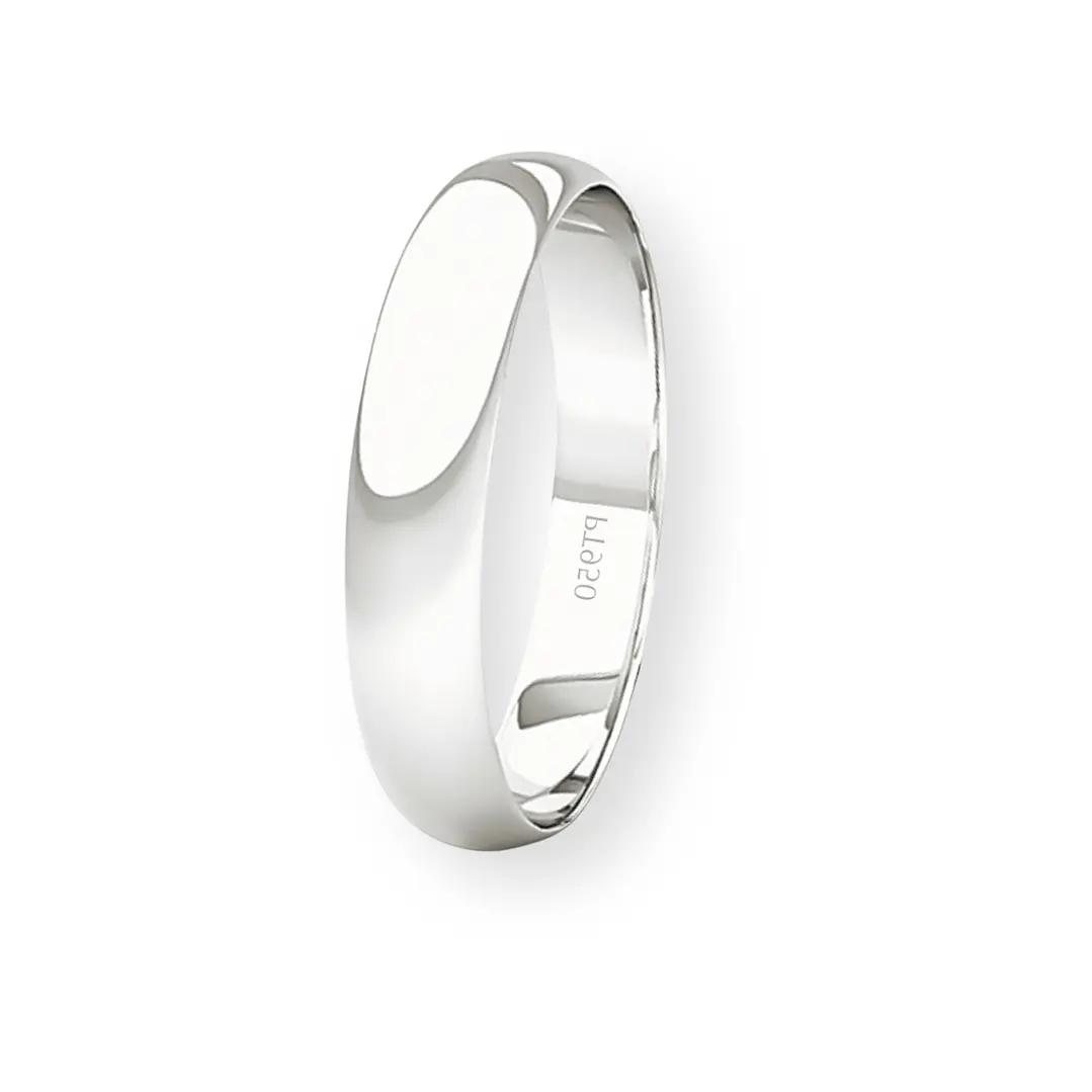 Argolla Matrimonio de Platino Inglés Rodas de 3,5mm 1