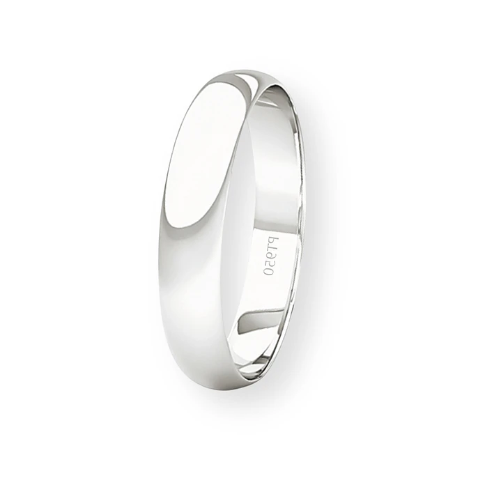 Argolla Matrimonio de Platino Inglés Rodas de 3,5mm 1