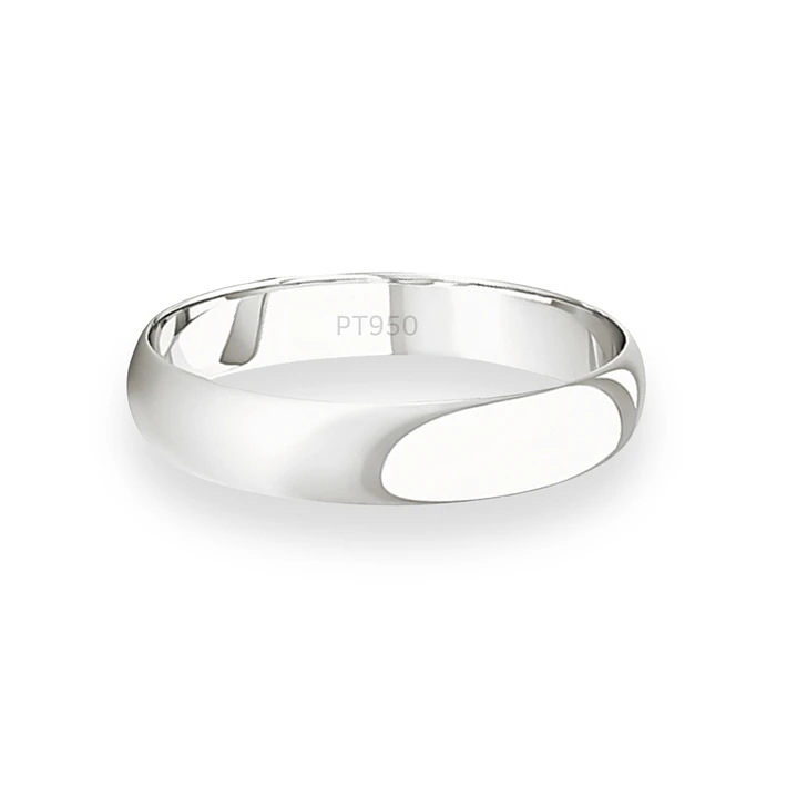 Argolla Matrimonio de Platino Inglés Rodas de 3,5mm 2