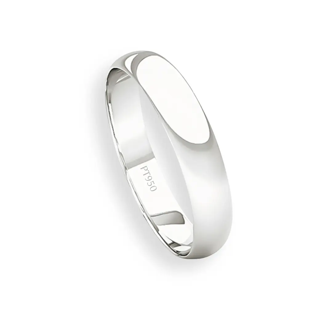 Argolla Matrimonio de Platino Inglés Rodas de 3,5mm 3