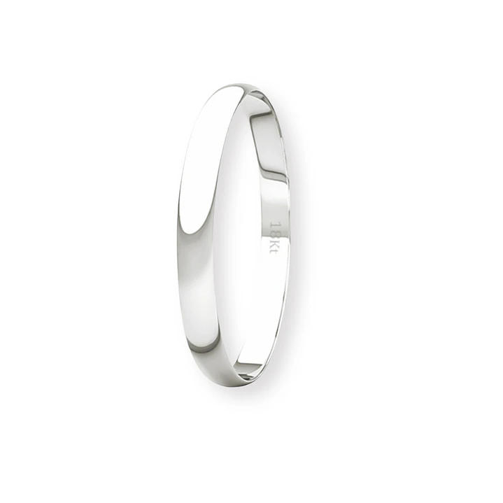 Argolla Matrimonio Ilusión de Oro Blanco 18kt Inglés Verona 1