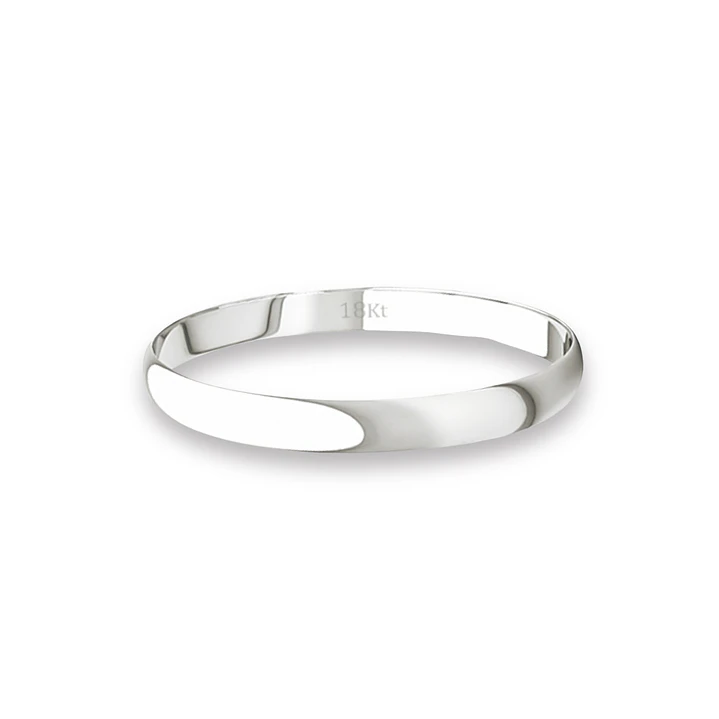 Argolla Matrimonio Ilusión de Oro Blanco 18kt Inglés Verona 2