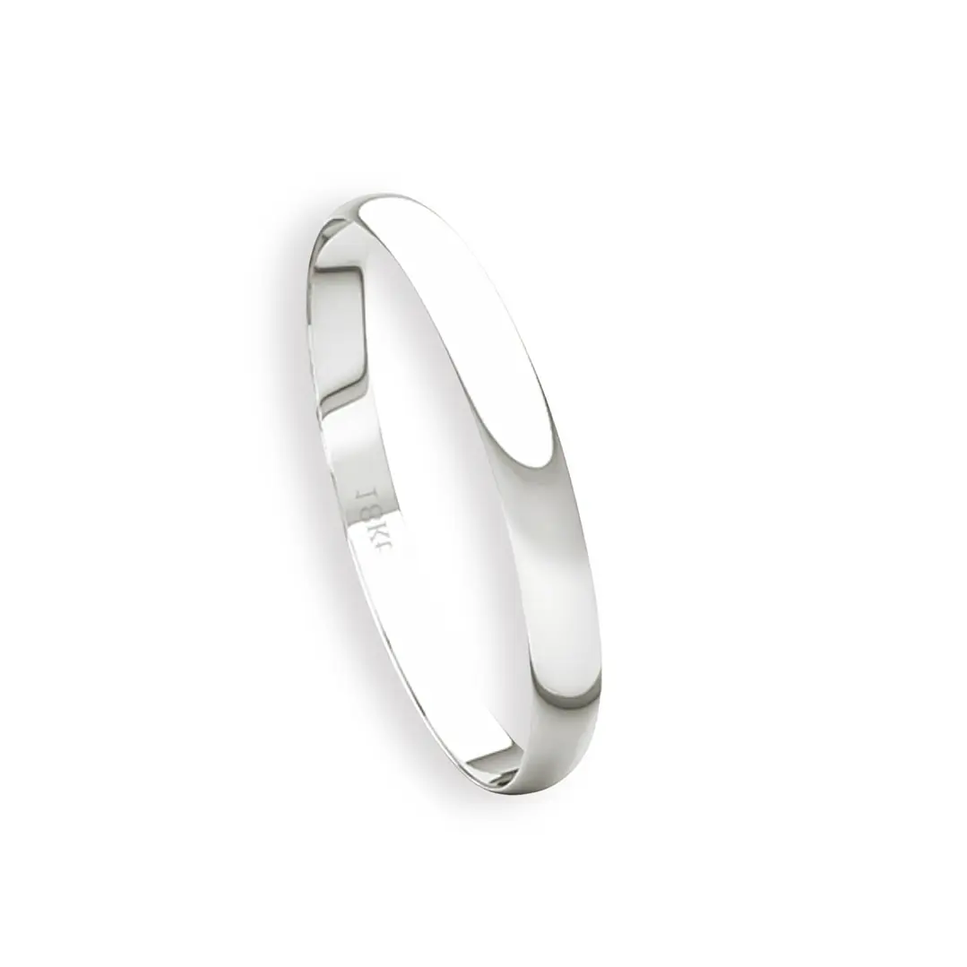 Argolla Matrimonio Ilusión de Oro Blanco 18kt Inglés Verona 3