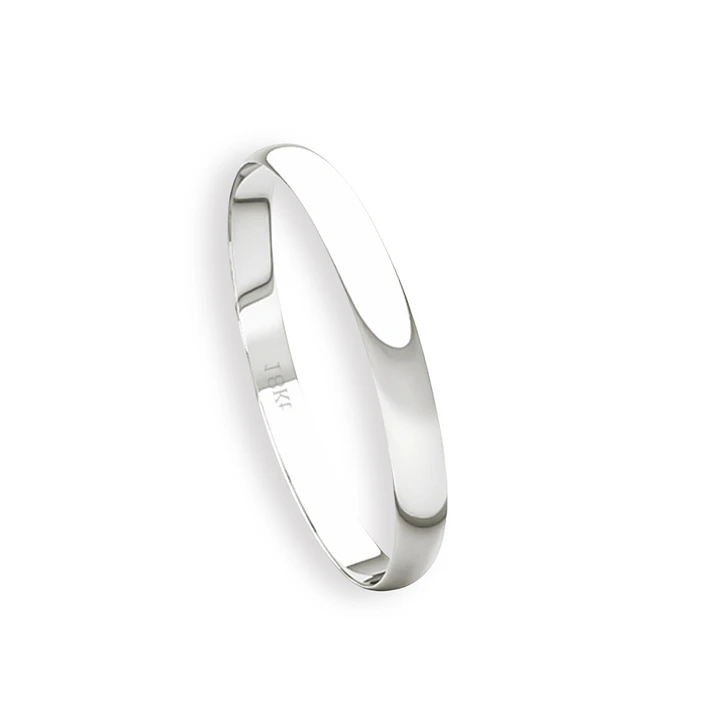 Argolla Matrimonio Ilusión de Oro Blanco 18kt Inglés Verona 3