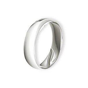 Argolla Matrimonio de Oro Blanco 18kt Inglés Vicenza de 4,0m