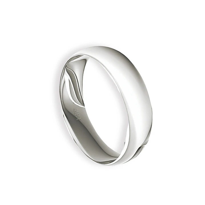 Argolla Matrimonio de Oro Blanco 18kt Inglés Vicenza de 4,0m 3