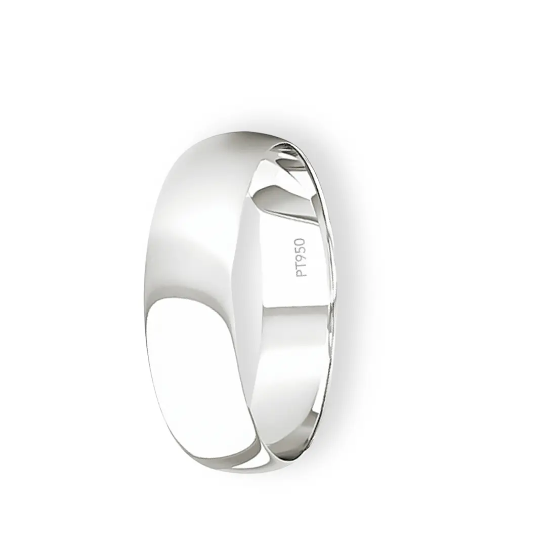 Argolla Matrimonio de Platino Inglés Vicenza de 4,0mm 1