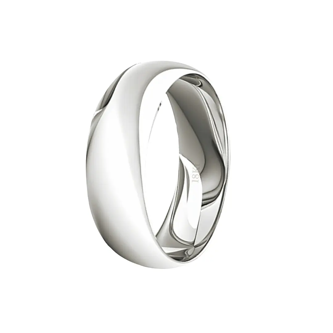 Argolla Matrimonio de Oro Blanco 18kt Inglés Argos de 5,0mm 1