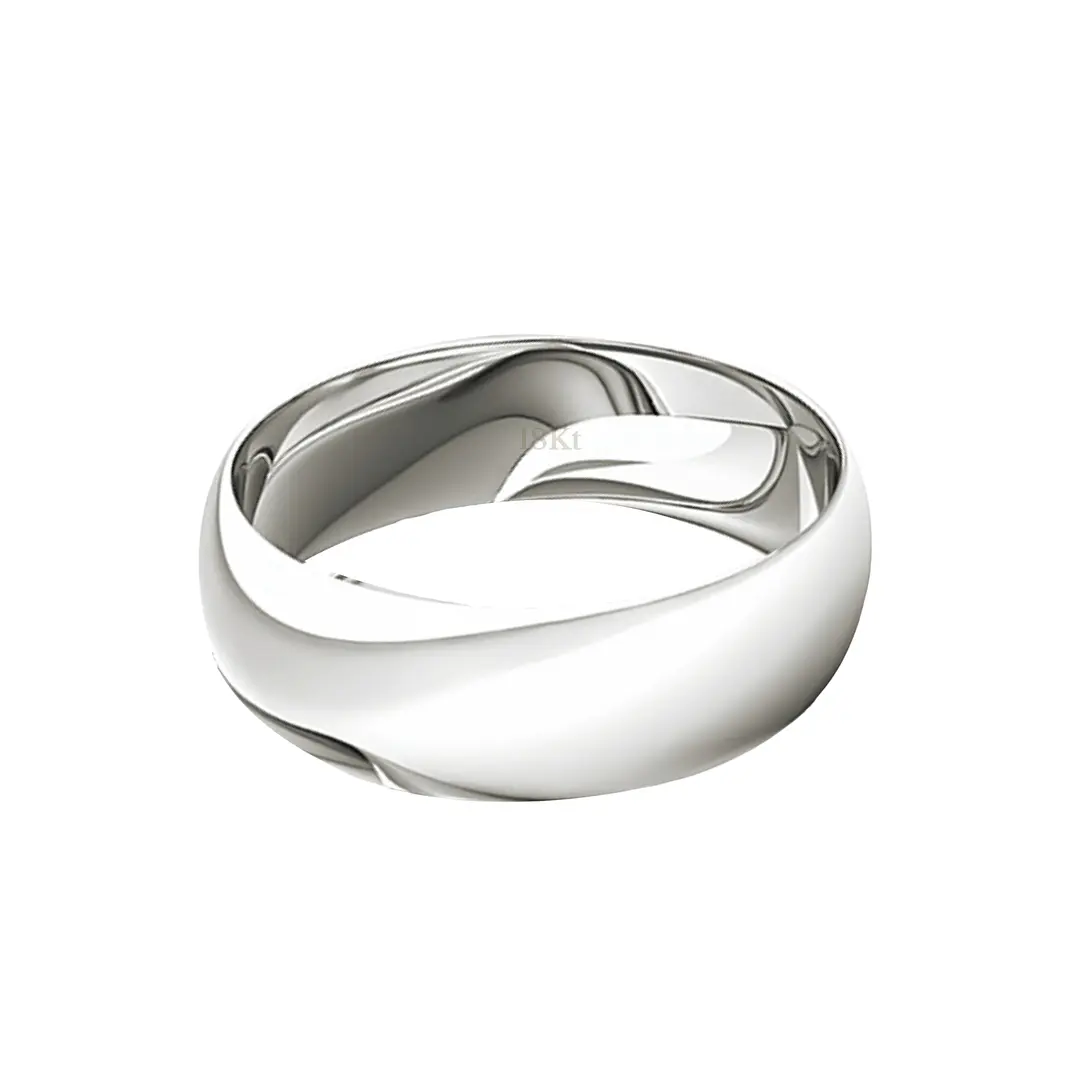 Argolla Matrimonio de Oro Blanco 18kt Inglés Argos de 5,0mm 2