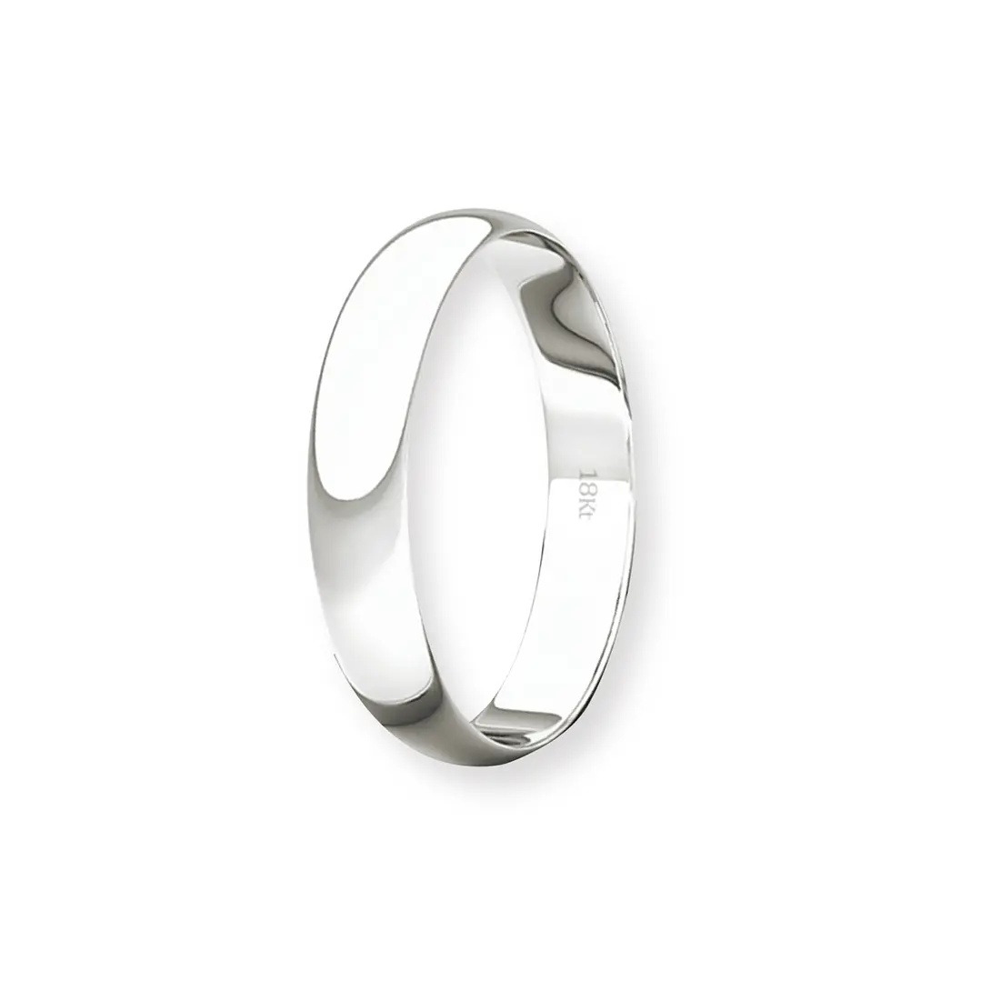 Argolla Matrimonio de Oro Blanco 18kt Inglés Bari de 3,0mm 1