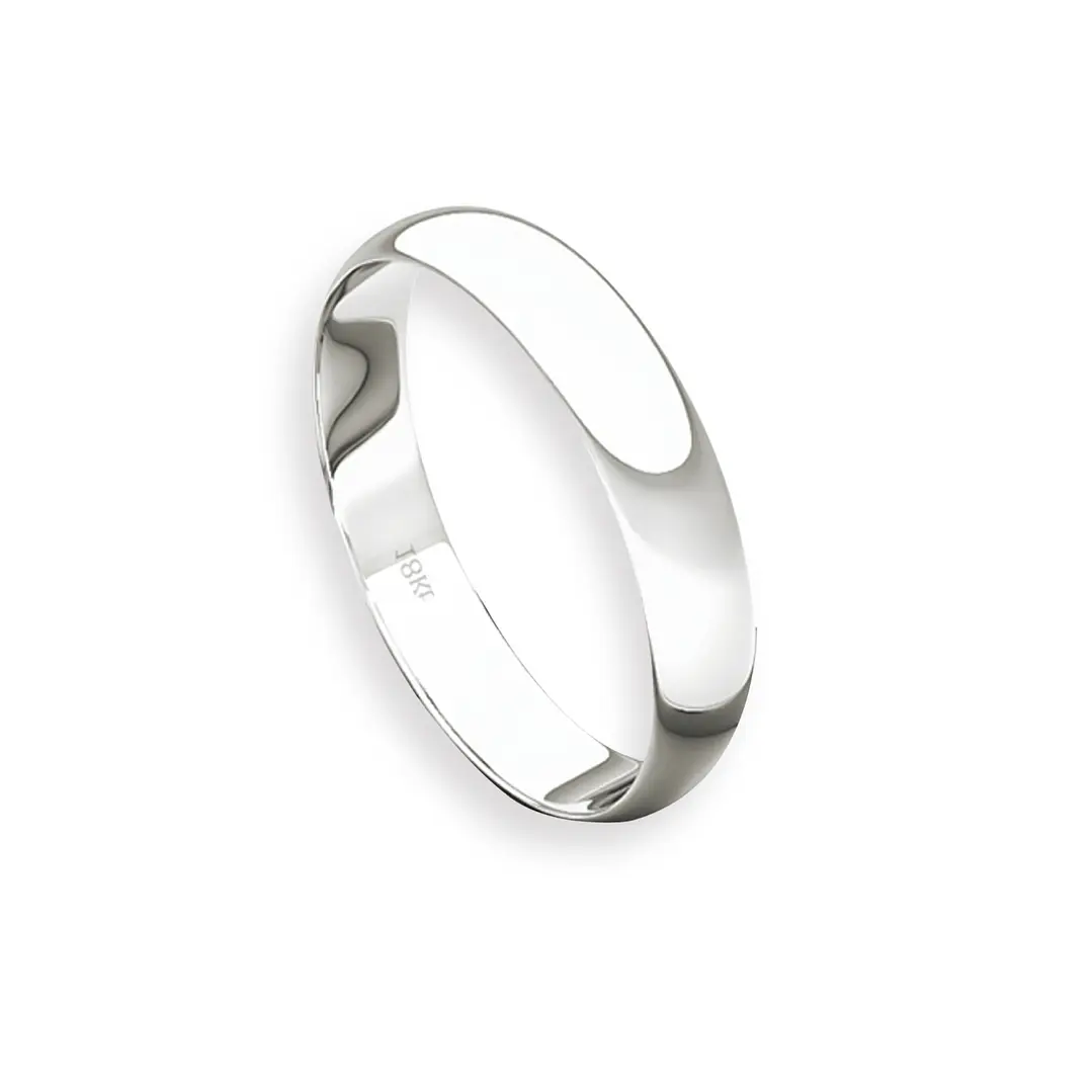 Argolla Matrimonio de Oro Blanco 18kt Inglés Bari de 3,0mm 3