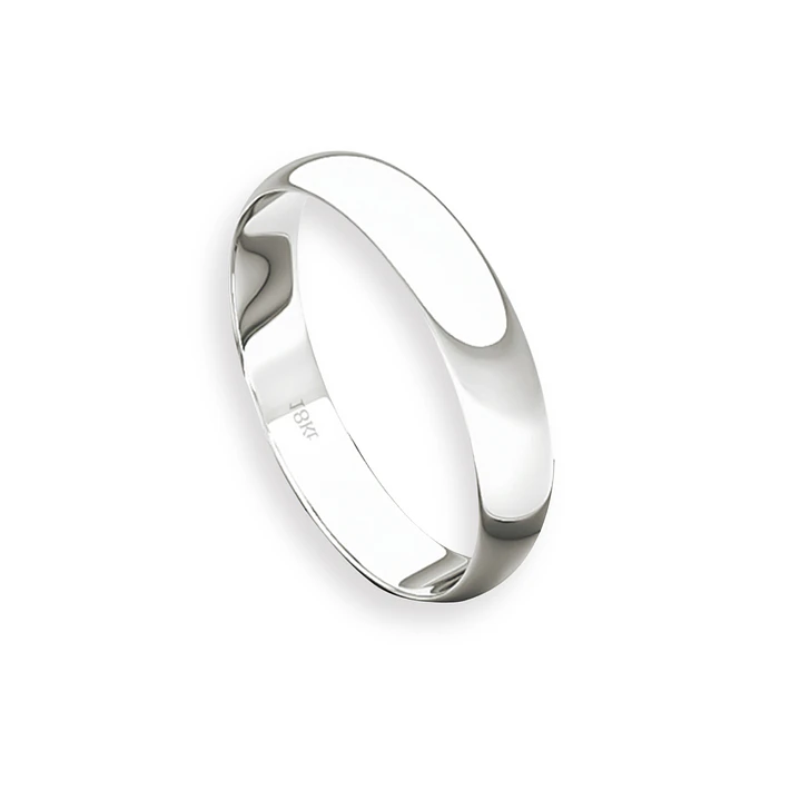 Argolla Matrimonio de Oro Blanco 18kt Inglés Bari de 3,0mm 3