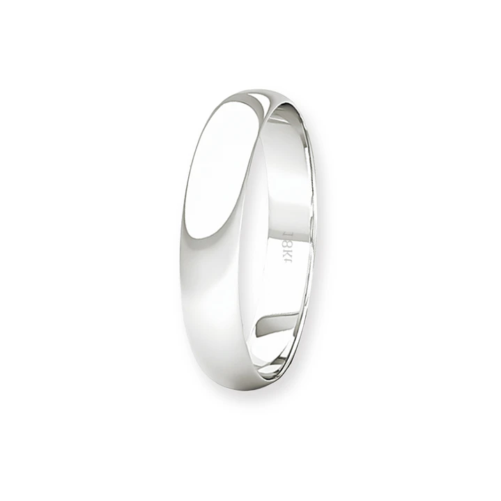 Argolla Matrimonio de Oro Blanco 18kt Inglés Rodas de 3,5mm 1