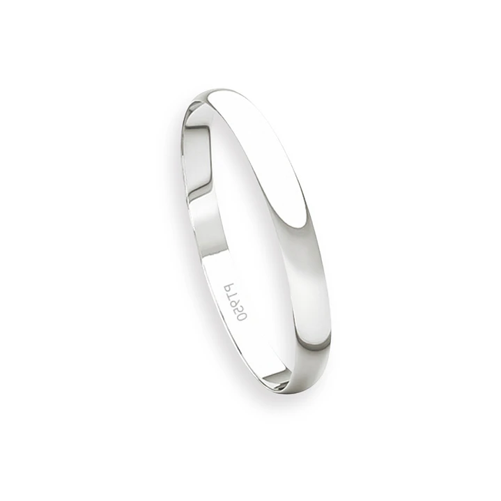 Argolla Matrimonio Ilusión de Platino Inglés Verona de 2,0mm 3