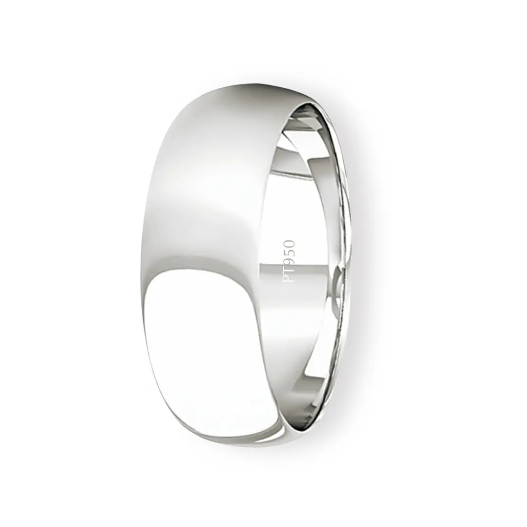 Argolla Matrimonio de Platino Inglés Argos de 5,0mm 1
