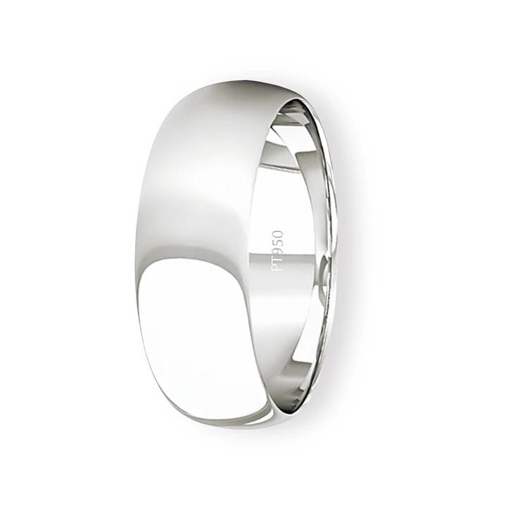 Argolla Matrimonio de Platino Inglés Argos de 5,0mm 1