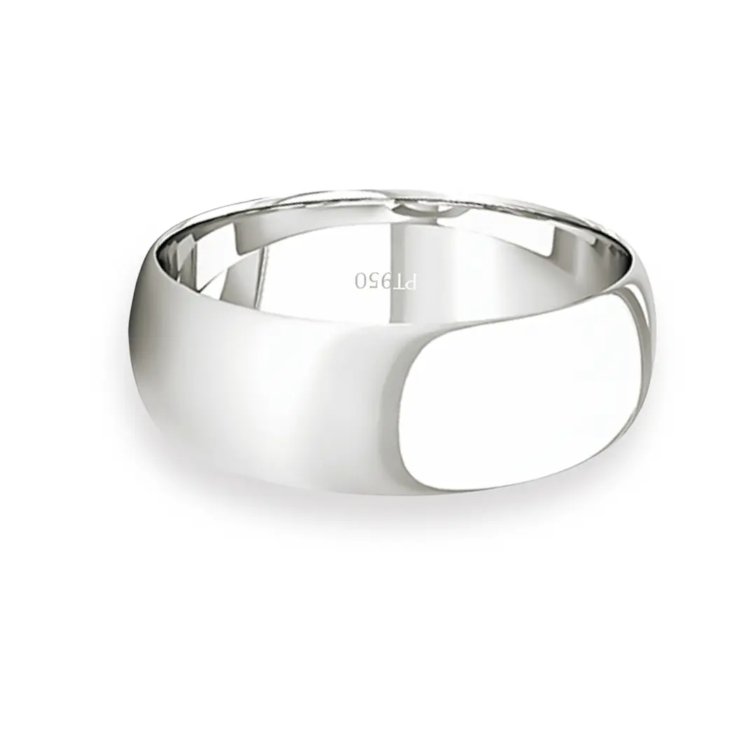 Argolla Matrimonio de Platino Inglés Argos de 5,0mm 2