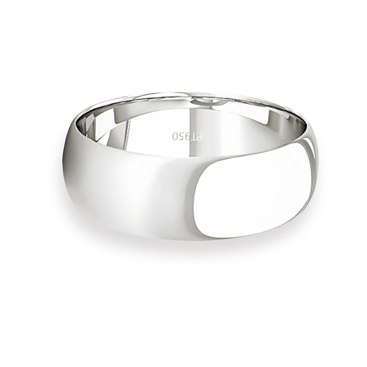 Argolla Matrimonio de Platino Inglés Argos de 5,0mm 2