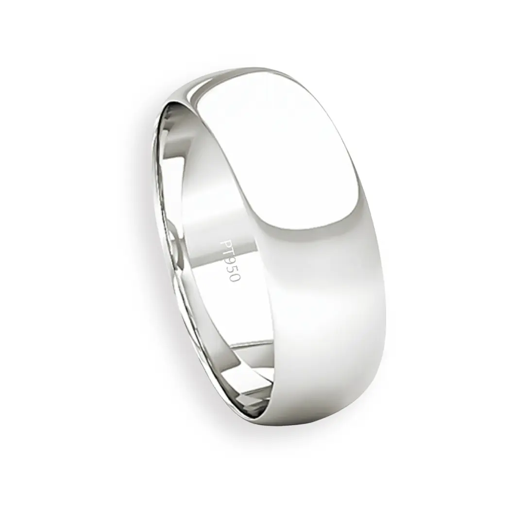 Argolla Matrimonio de Platino Inglés Argos de 5,0mm 3