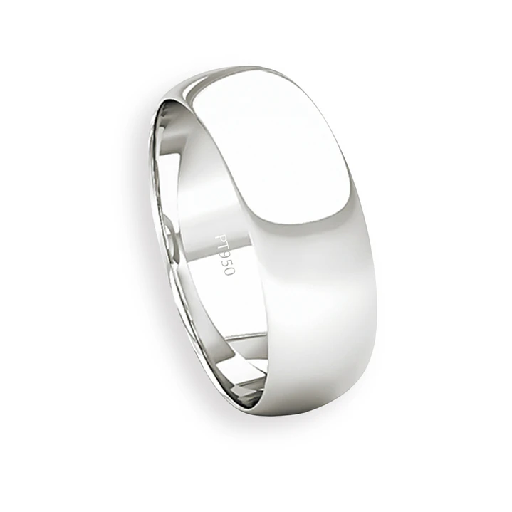 Argolla Matrimonio de Platino Inglés Argos de 5,0mm 3