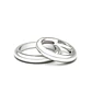 Par de Argollas de Platino 950 Modelo Ingles de 3,0mm Platino - Miniatura 2
