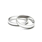 Par de Argollas de Platino 950 Modelo Ingles de 3,0mm Platino - Miniatura 2