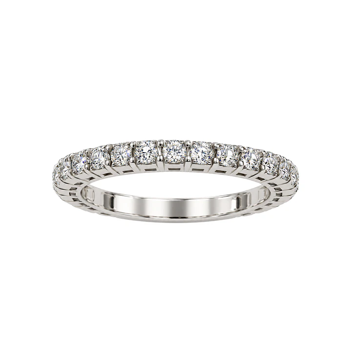 Anillo Oro Blanco 18kt Diamantes 57 Puntos Cadena Extendible 3