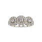 Anillo Compromiso Platino 750 Trio Rondas Diamantes 36 Puntos Totales - Miniatura 3