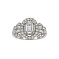 Anillo Compromiso Oro Blanco Broche Triple Diamante Baguette 1,07 Quilates - Miniatura 3