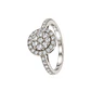 Anillo Compromiso Oro Blanco 18kt Flor Real Diamantes 79 Puntos - Miniatura 1