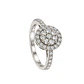 Anillo Compromiso Oro Blanco 18kt Flor Real Diamantes 79 Puntos - Miniatura 2